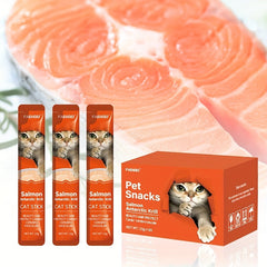 FAENBEl 60pcs/box Lickable Wet Cat Treats, FlavorSqueezable Cat Treats, HealthyCat PureeLiquid Soft Snacks for Cats
