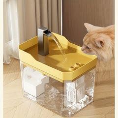 Pet Smart Water Dispenser Fully Automatic Circulating Cat Water Fountain，Ultra-Quiet USB Rechargeable Cat Water Dispenser No Battery Required