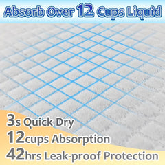 50/100 Pieces 6 Extra Thick Changing Mat，Super Absorbent，23.62*23.62 Extra Weighted Pet Changing Mat in Inches，Leak-Proof、Tear Resistance、Reduce Odor、Good Value for Money，Suitable for laboratory use、Bedroom、Various Pets