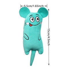 1pc Random Color Plush Cat Toy - Interactive Teeth Cleaning & Self-Entertaining Pet Toy for Small Breeds, No Battery Needed, Durable Soft Material for Indoor Play & Dental Hygiene, Cat Chew Toy, Playful Design, Petsafe Fabric, Playful Pets