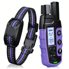 3300Ft Dog Training Collars With Remote, Adjustable Nylon Strap, Electric Shock, Vibration & Sound Modes, Rechargeable, 360ft Range, Waterproof, For Small To Large Dogs (5-150lbs)