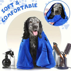 2 Pack of Soft Microfiber Dog Towels - Quick-Drying、Absorbent Pet Bathing and Grooming Towel，Suitable for dogs，Dog Towel，Pet Bath Towel，Dog Bed，Washable
