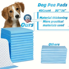 40Pcs-30“*36”Dog Pee Pads，Leak Proof and Super Absorbent Dog Pee Pads，Dog Pee Pads，Dog Mat6Layered Protection，Puppy Training Toilet Pet Mat，Thickened Disposable Litter Box Mat for Cats，Dog，Dog，Dog，Rabbit's Puppy Training Mat