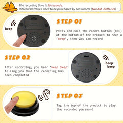 Dog Press Button Talking，Communication Button，Pet Beeper Training Button，Dog Training and Behavior Aid，Let your dog learn to express their wants through sound