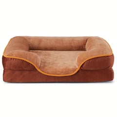 4 Luxurious Orthopedic Dog Bed in Various Sizes，Suitable for small to large dogs - Large Washable Sofa Bed，Supportive sponge、Removable and washable lid、Lining and Non-Slip Base