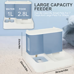 1pc Automatic Pet Feeder and Water Dispenser - Make it easy for your cats and dogs to eat and replenish water！