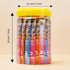 60 Tubes Cat Treats Cat Snacks, Cat Treats Lickable, Cat Food Wet, Grain-Free, Creamy Puree With Chicken, Salmon, And Tuna Variety Pack Of Lickable, 0.52 Ounces Each Tube