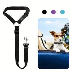 [OPETEE Dog Harness] 1pc OPETEE Dog Seat Belt Harness | Adjustable Vehicle Safety Restraint with Secure Metal Clasps, Comfortable Padded Design & Ergonomic Support for Secure Pet Travel, Easy-Install Car Tether Leash for Dogs (Black)