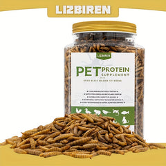 Dry black fly larvae100%Non-Transgene，Contains more comprehensive nutrition，Suitable for dogs、Cat、Duck、Frog、Tortoise、Fish、For consumption by birds and other animals