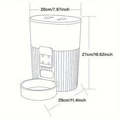 Wi-Fi Remote Automatic Pet Feeder - PAPIFEED Intelligent Cat and Dog Food Dispenser with Scheduled Feeding