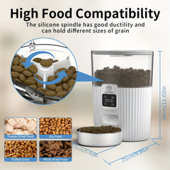 Wi-Fi Remote Automatic Pet Feeder - PAPIFEED Intelligent Cat and Dog Food Dispenser with Scheduled Feeding