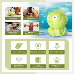 KADTC Dog Chew Octopus Toy - Puppy Stuffable Freezable Toy - Filling Capabilities for Extended Play Time& Treat Food Dispensing Ball - Erichment Toys - Durable & Indestructible