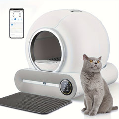 Large Capacity70Automatic Cleaning Cat Litter Box，Belt App Control function、Deodorization and Safety Protection，Suitable for various types of cats