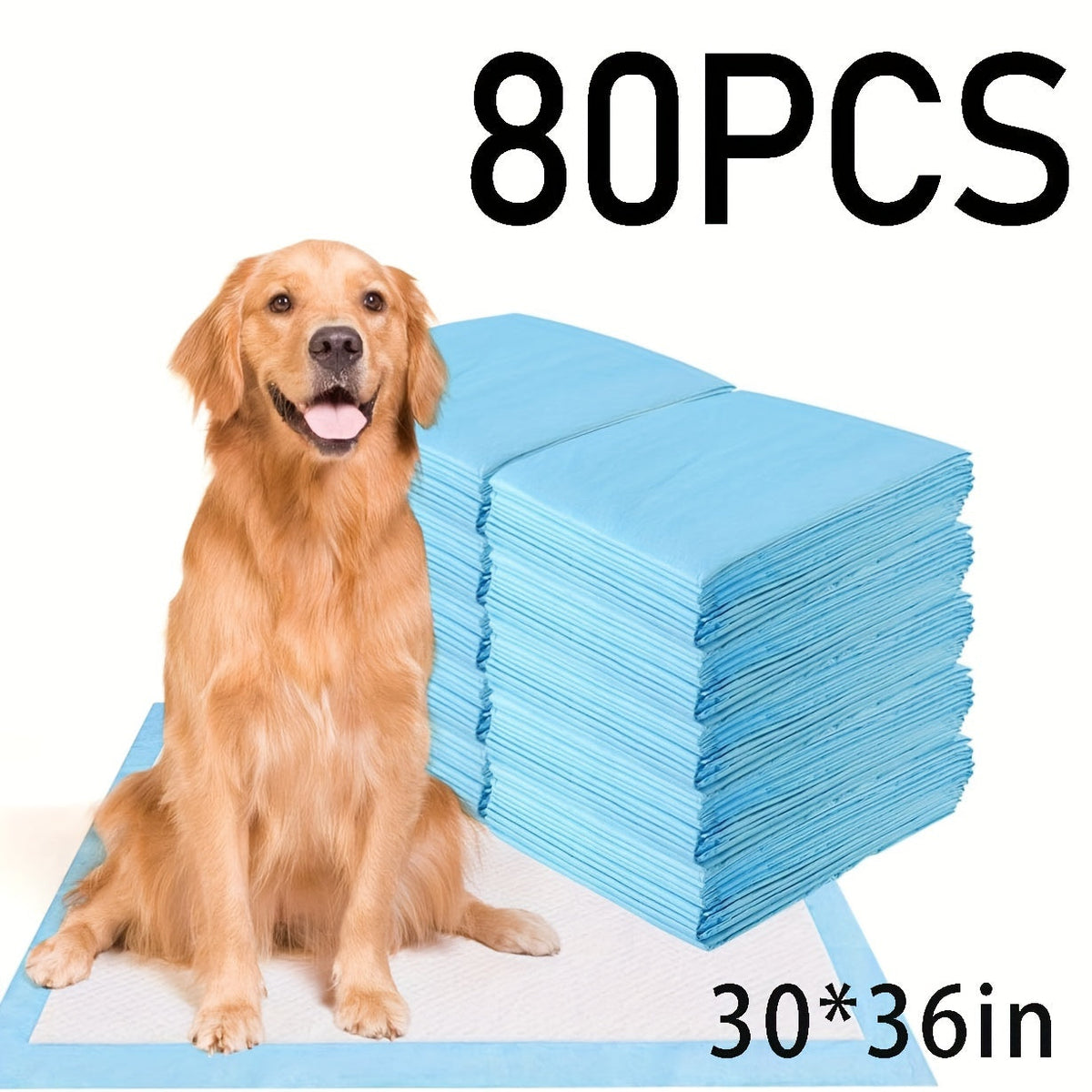 80Piece30" X 36"Premium Disposable Training Mat，Urine pad，Training Mat，Disposable Puppy Pads，Quickly absorbs and controls odor，Made in the Usa