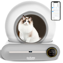 DOYOMI Self Cleaning Cat Litter Box, Automatic Cat Litter Box With Tofu Litter, Mat & Liners/APP Control, 17.17gal+2.38gal Large Capacity, Suitable For Multiple Cats Christma Gift For Cats