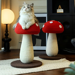 Extra Large Vertical Sisal Mushroom-Shaped Cat Scratcher，Cat Scratching Post，Cat Scratch Board，Indoor Cat Interactive Cute Mushroom Cat Scratching Post