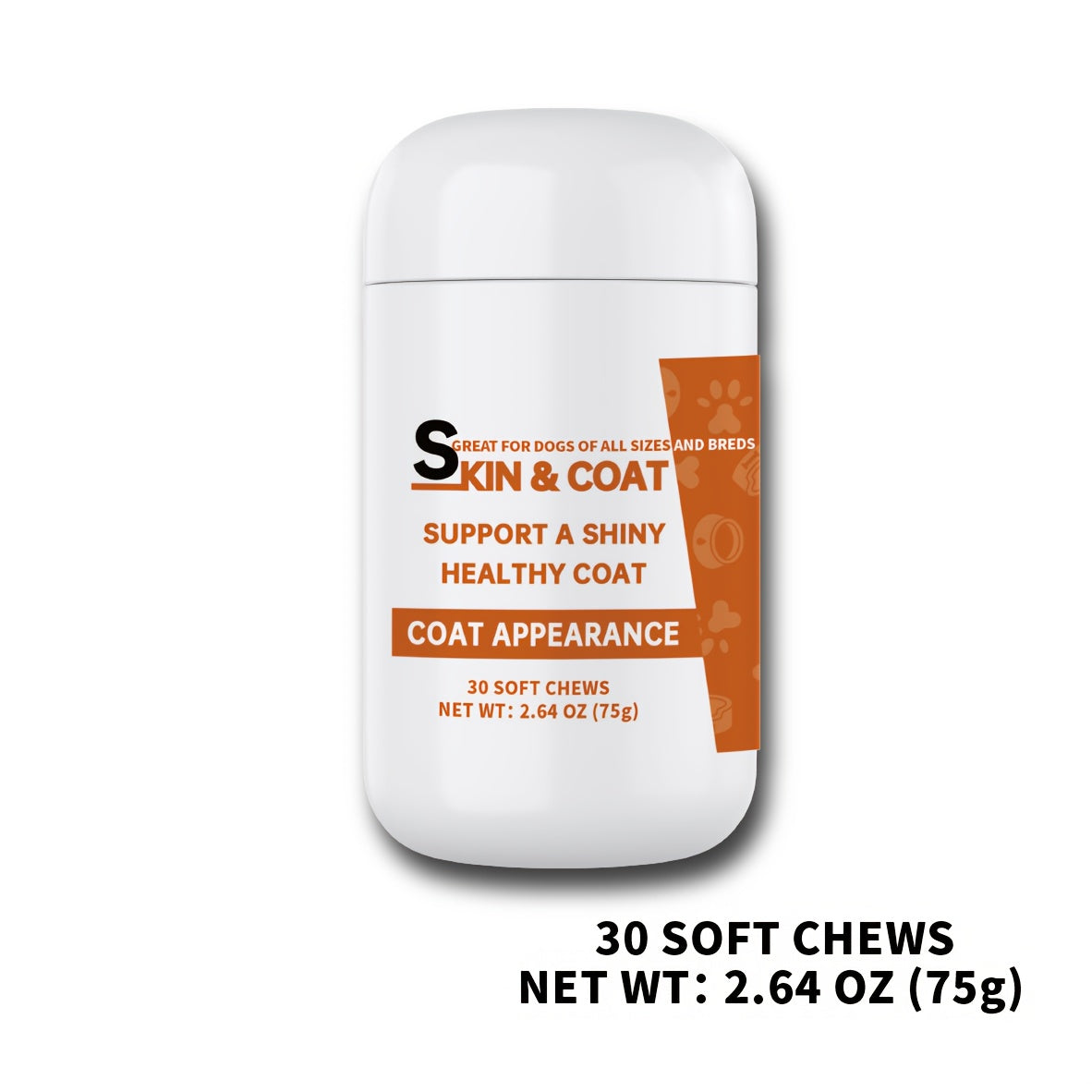 Skin and Fur Chewable Tablets，Healthy Skin and Coat Dog Supplement，Skin itching，Including Omega 3Fish Oil Soft Chewable Tablets，Supports healthy and shiny hair