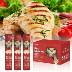 FAENBEl 60pcs/box Lickable Wet Cat Treats, FlavorSqueezable Cat Treats, HealthyCat PureeLiquid Soft Snacks for Cats