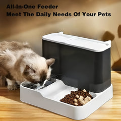 1pc Automatic Pet Feeder and Water Dispenser - Make it easy for your cats and dogs to eat and replenish water！