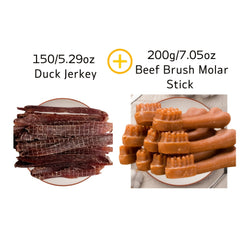 14.11oz/ 400g Mixed Flavor Series, Chicken Jerkey, Chicken Jerkey, Duck Milk Jerkey, Duck Jerkey, Easily Digestible, Dog Chews Long Lasting, And High Protein, Low Fat, Perfect Training Reward Snack For Small, Medium and Large Dogs