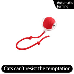 Interactive Cat Toy, Chirp And Motion Activated Cat Rolling Toy, Used for Indoor Cat Red LED Light Ball Rolling Quickly, Can Be Used On The Carpet.