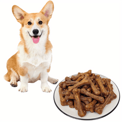 7.05Ounce/14.11Ounce（200Gram/400Gram）Beef Flavor Teething Bones，Natural Ingredients，Natural Dog Snacks，Health，Easy to Digest，Chewy，Rich in protein，Low fat，Suitable for Small Size、Perfect Training Reward Treats for Medium and Large Dogs
