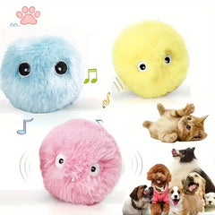 3 Pack of Squeaky Ball Interactive Cat Plush Toys EVA Toy ball - Squeaky Sound Training Toy for Cats - Fun Pet Toy Ball，Suitable for play and exercise，Blue、Yellow、Pink