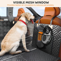Dog Back Seat Car Seat Cover，Hard Base Rear Seat Extension Pad Support400Pound，Applicable SUV And the Truck's Pet Hammock