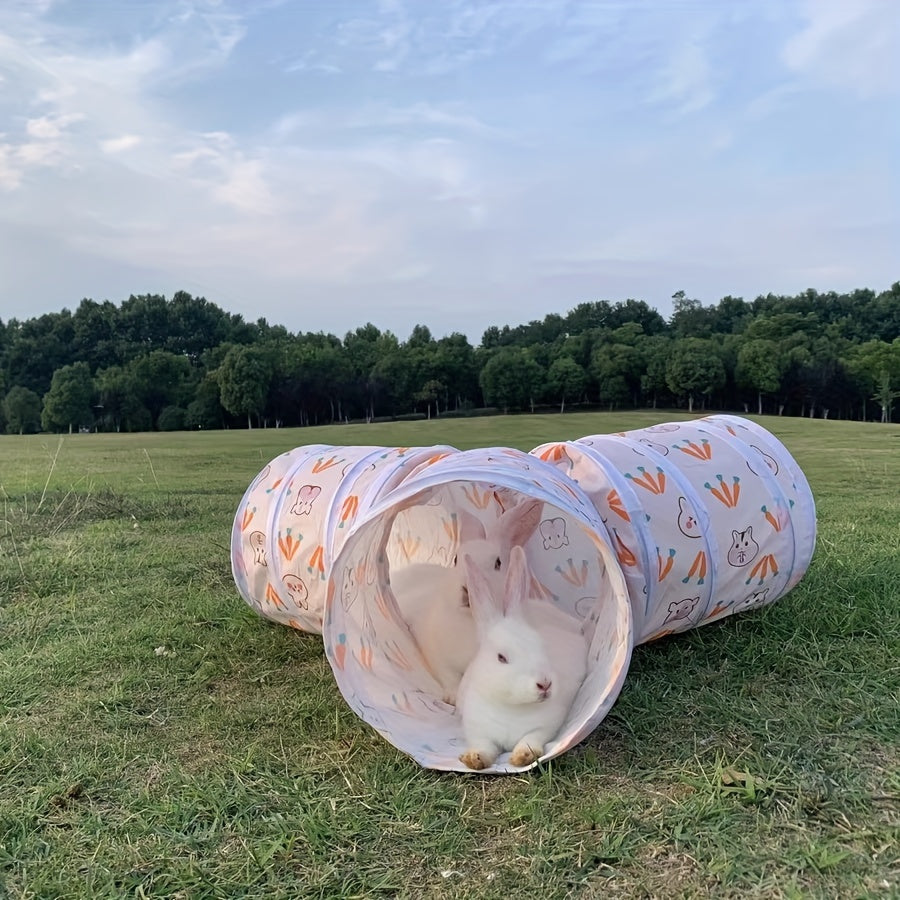 Three-way Rabbit Tunnel - Foldable Toy Pipe，A hiding spot suitable for small pets