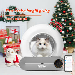 DOYOMI Self Cleaning Cat Litter Box, Automatic Cat Litter Box With Tofu Litter, Mat & Liners/APP Control, 17.17gal+2.38gal Large Capacity, Suitable For Multiple Cats Christma Gift For Cats