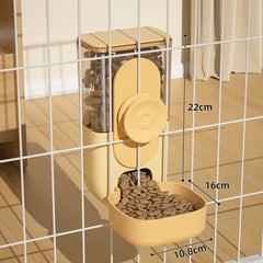 29Ounce Small Pet Cage Hanging Automatic Feeder，Feeding products for puppies, cats, and rabbits，No Battery Required
