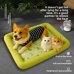 1An ultra-comfortable pet mat，Summer Special High-Quality Scratch-Resistant Oxford Cloth Material Breathable and Non-Stuffy，Ideal gift for cat and dog lovers | Modern Pet Bed | Durable Bedding for Small and Medium Dogs