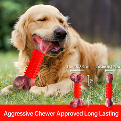 [Tough | Indestructible] Large Breed Tough Dog Toys | Aggressive Chewers, Nylon And Rubber, Big Indestructible Toy, Medium Puppy Teething Chew