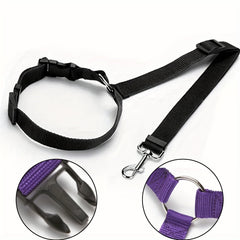 [OPETEE Dog Harness] 1pc OPETEE Dog Seat Belt Harness | Adjustable Vehicle Safety Restraint with Secure Metal Clasps, Comfortable Padded Design & Ergonomic Support for Secure Pet Travel, Easy-Install Car Tether Leash for Dogs (Black)