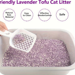 1/2/4A tofu cat litter，5.5Pound/Bag，With lavender fragrance，Easy to Clean/Remove Odor/Clumping，Does not harm cat claws