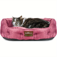 ClevaHome Cat and Dog Bed，Suitable for weight not exceeding 15 Small Pets，Round Cat Bed，Suitable for indoor cats，Machine Washable Comfortable Pet Bed，Suitable for puppies and kittens，Bottom Non-Slip