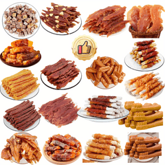 2.64Pound/1.2Kilogram Mixed Flavor Series，Cheese Duck Jerky，Chicken Milk Jerky，Duck Jerky，Easy to Digest，Durable Chew Dog Treats，High Protein，Low fat，Suitable for Small Size、Perfect Training Reward Treats for Medium and Large Dogs