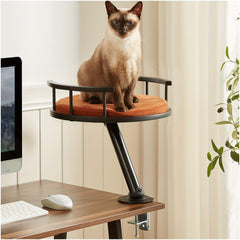 Cat Table Bed - Mounted Desktop Cat Bed，Suitable for Home Office，Apartment Indoor Elevated Cat Bed Accessories，for Work，Cat Furniture Accessories，WFH Essential Cat Supplies
