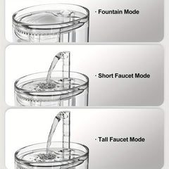 NPET WF050 1.5L Automatic USB Power Supply Cat Water Dispenser，3Layer filtration system，Ultra-quiet Pump and Transparent Design – Low Voltage（36V）Provides fresh and clean drinking water，Easy-to-clean material，Compact Pet Accessories，Reliable Pet Water Dis