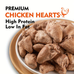 100g/300g，Freeze-dried Chicken Heart Cat and Dog Snacks，Single ingredient - Perfect Training，Ingredients or snacks（Chicken hearts），High Protein，Grain-Free，Gluten Free