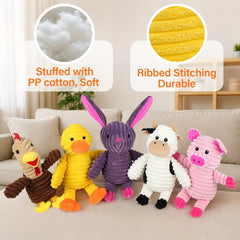 Dog Toy，5Set，Plush Sound-Making Puppy Toy，Animal Pet Toy Set Suitable for Small, Medium, and Large Dogs，Puppy Chew Toy，Cute Dog Gift Toy