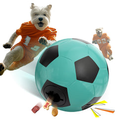 KADTC Pet dog toys Football shape, durable rubber material, squeaking, no batteries required, suitable for small, medium and large dogs. Interactive pet toys, pet companion toys. Dog food feeding toys, chew toys, teething footballs