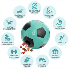 KADTC Pet dog toys Football shape, durable rubber material, squeaking, no batteries required, suitable for small, medium and large dogs. Interactive pet toys, pet companion toys. Dog food feeding toys, chew toys, teething footballs